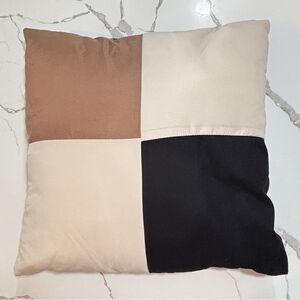 Cream Brown Black Tri-color Decor Couch Chair Throw Pillow